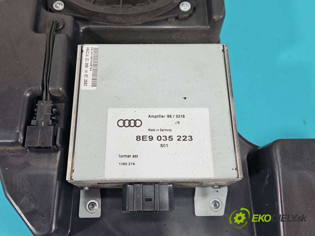 Audi A4 B6 2000-2004 1.9 tdi 131 HP manual 96 kW 1896 cm3 5- Subwoofer: 8E9035382 (Audio zariadenie)