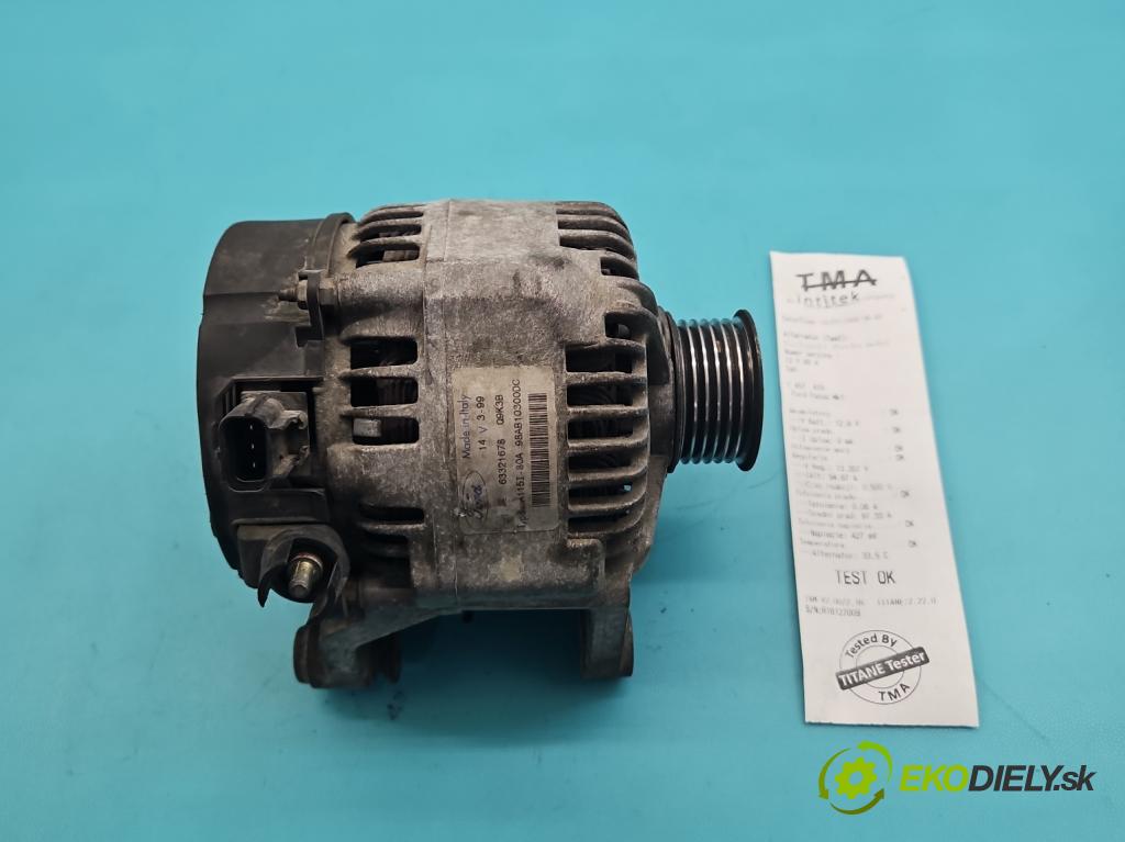 Ford Focus Mk1 1998-2004 1.8 16V 116 HP manual 85 kW 1796 cm3 5- Alternator 98AB10300DC (Alternátor)