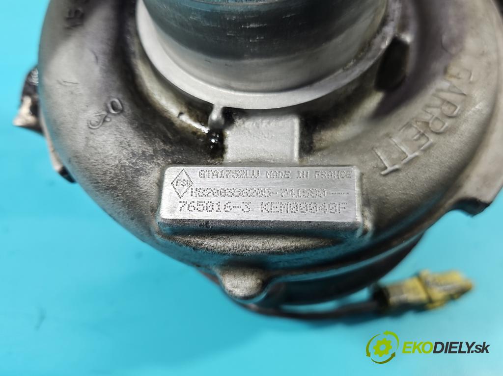 Renault Laguna II 2001-2007 2.0 dci 173KM manual 127 kW 1995 cm3 5- Turbodmychadlo 765016-3 (Turbodúchadla (kompletní))