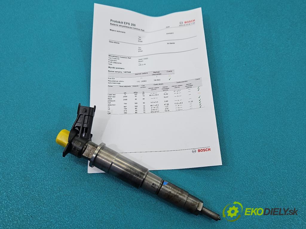 Renault Laguna II 2001-2007 2.0 dci 173KM manual 127 kW 1995 cm3 5- vstrek 0445115022 (Vstrekovač paliva)