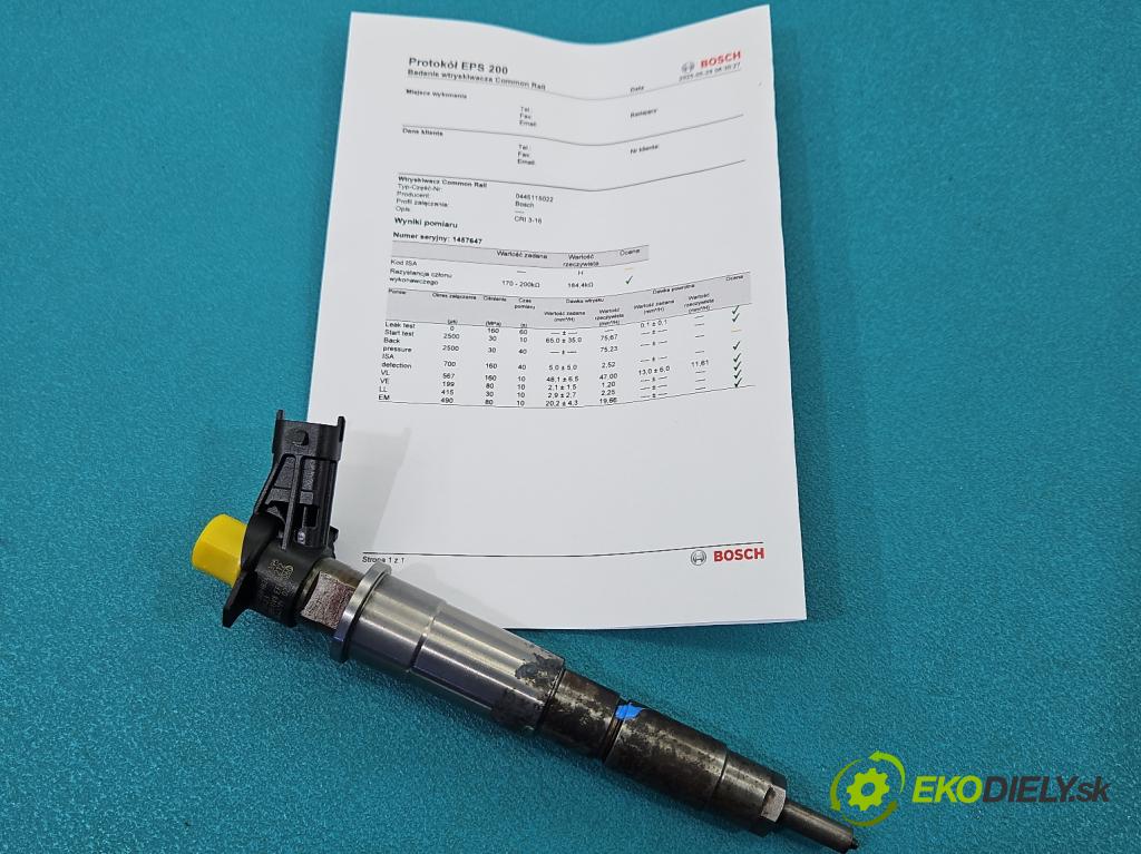 Renault Laguna II 2001-2007 2.0 dci 173KM manual 127 kW 1995 cm3 5- vstrek 0445115022 (Vstrekovač paliva)