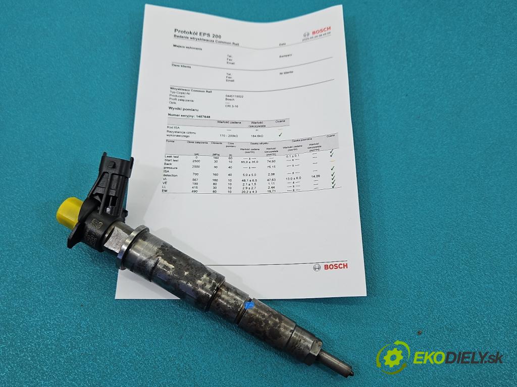 Renault Laguna II 2001-2007 2.0 dci 173KM manual 127 kW 1995 cm3 5- vstrek 0445115022 (Vstrekovač paliva)