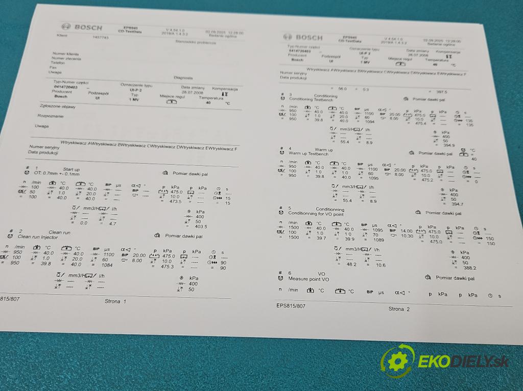 Vw Touran I 2003-2015 2.0 tdi 136 HP manual 100 kW 1968 cm3 5- vstrekovacie čerpadlo 0414720403 (Vstrekovač paliva)
