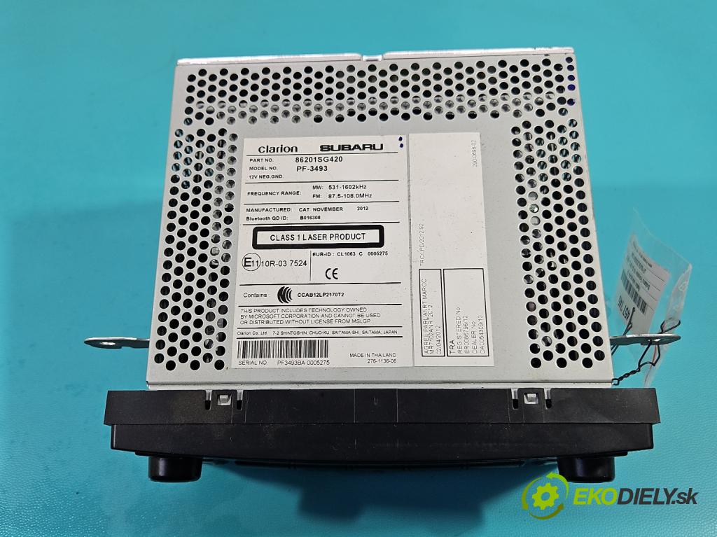Subaru Forester IV SJ 2012-2018 2.0 BOXER 147 HP manual 108 kW 1999 cm3 5- Radio originál 86201SG420