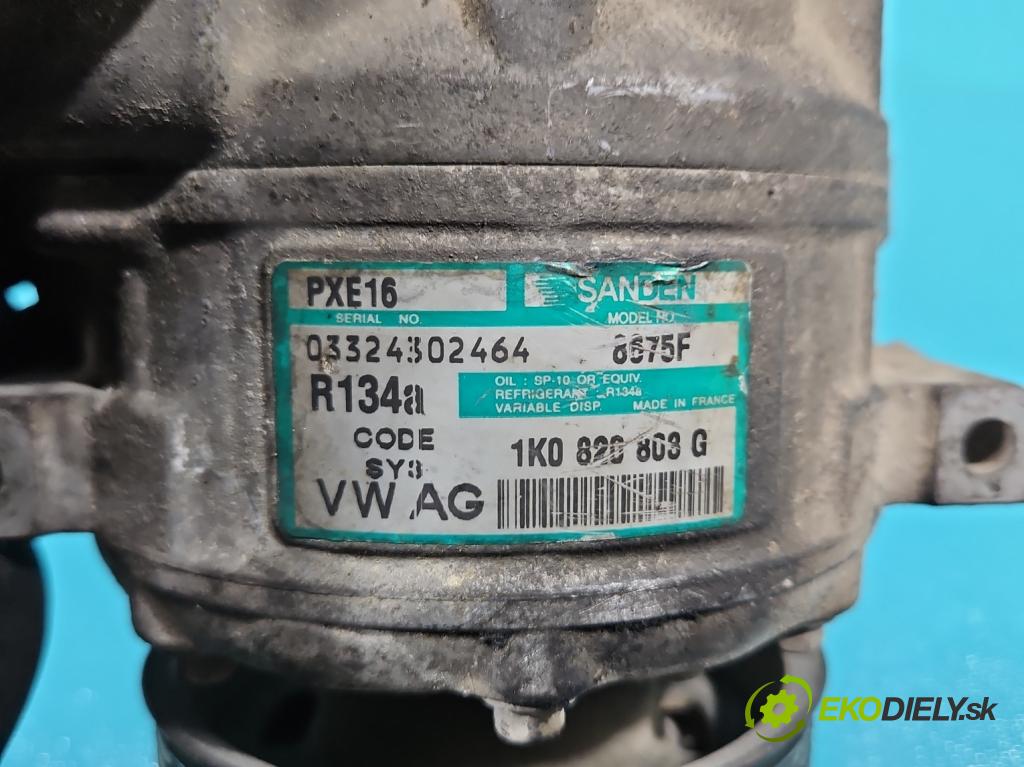 Vw Touran I 2003-2015 2.0 tdi 136 HP manual 100 kW 1968 cm3 5- Kompresor: klimatizácie 1K0820803G (Kompresor klimatizácie)