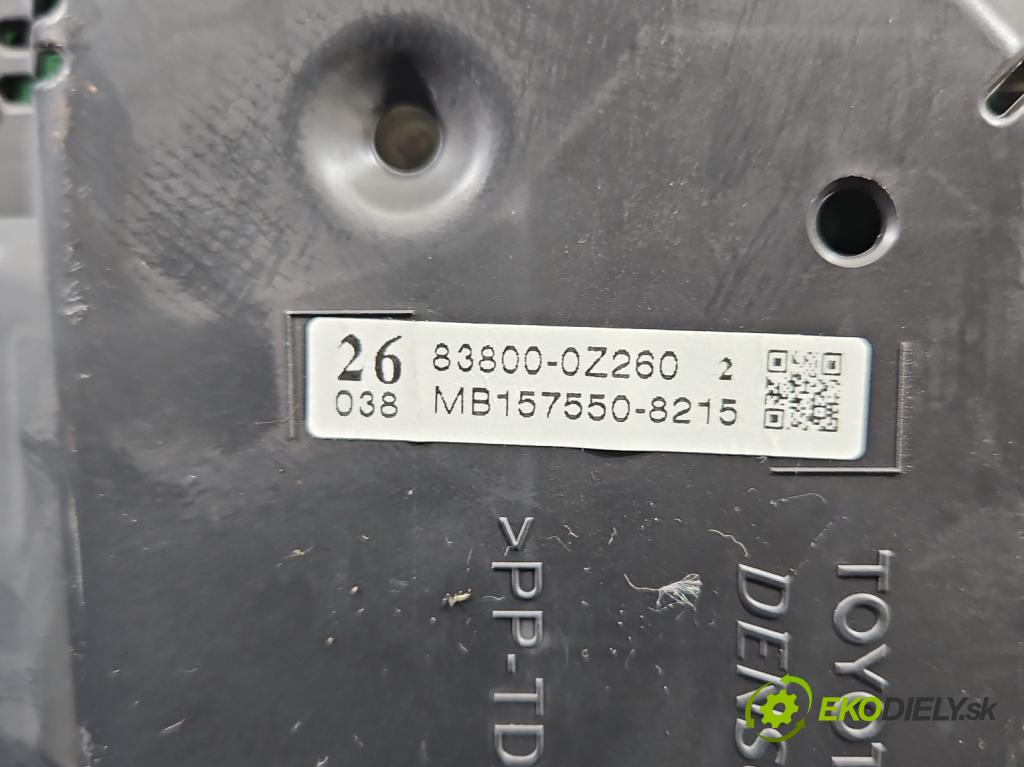 Toyota Auris II 2012-2018 1.6 16V 132  HP manual 97 kW 1598 cm3 5- prístrojovka/ budíky 83800-0Z260 (Prístrojová doska)