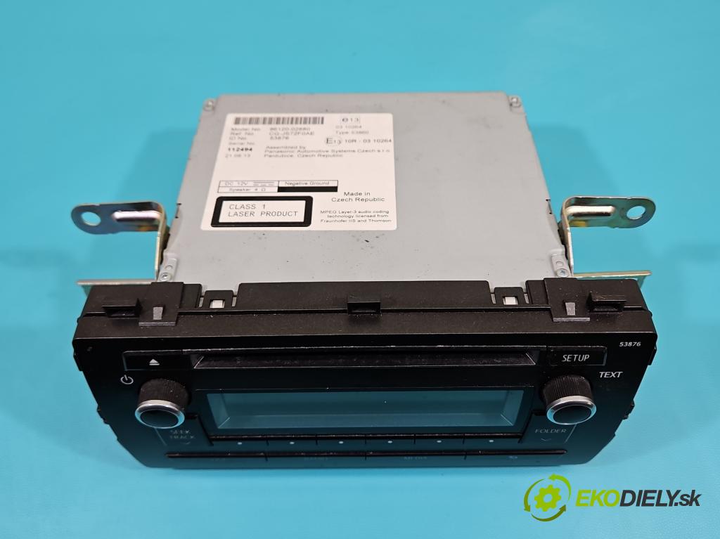 Toyota Auris II 2012-2018 1.6 16V 132  HP manual 97 kW 1598 cm3 5- Radio originál 86120-02880