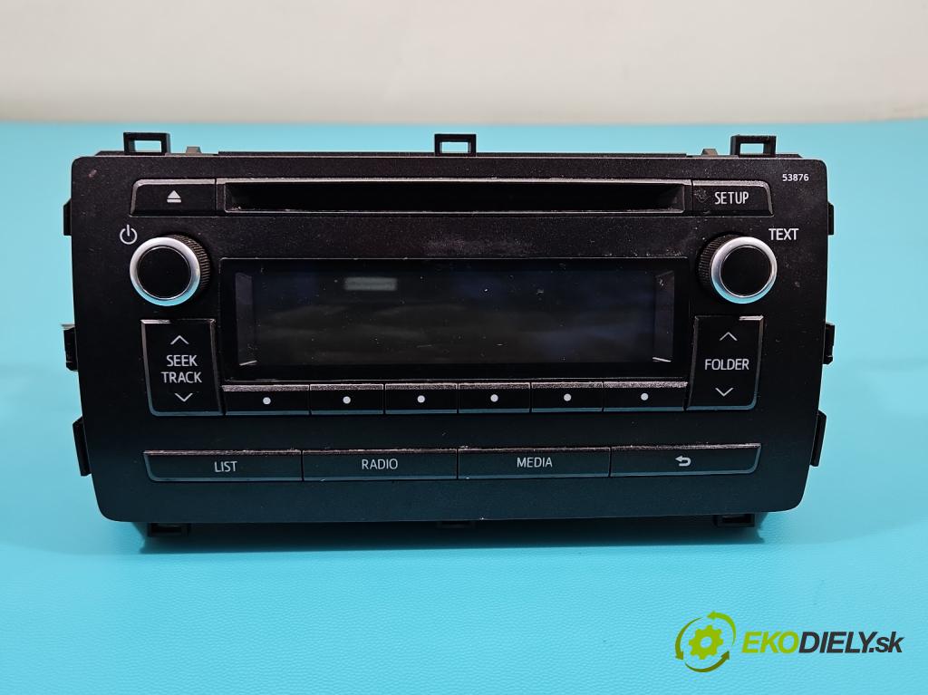 Toyota Auris II 2012-2018 1.6 16V 132  HP manual 97 kW 1598 cm3 5- Radio originál 86120-02880
