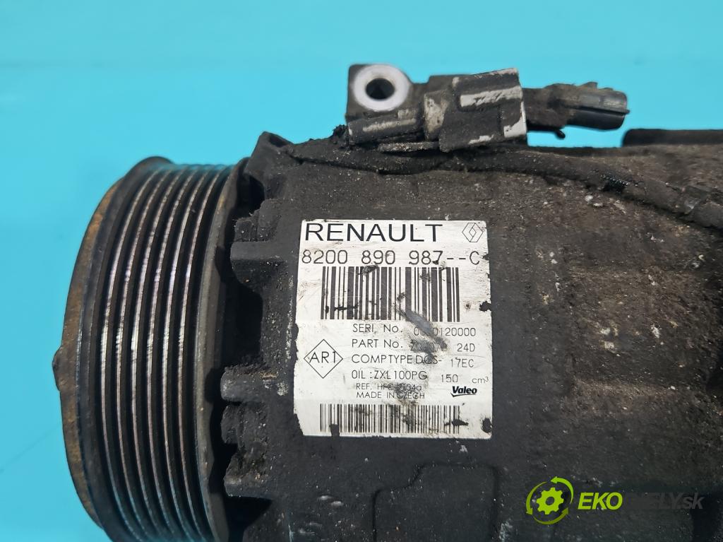 Renault Laguna III 2007-2015 2.0 dci 150 HP manual 110 kW 1995 cm3 2- Kompresor: klimatizácie 8200890987C (Kompresor klimatizácie)