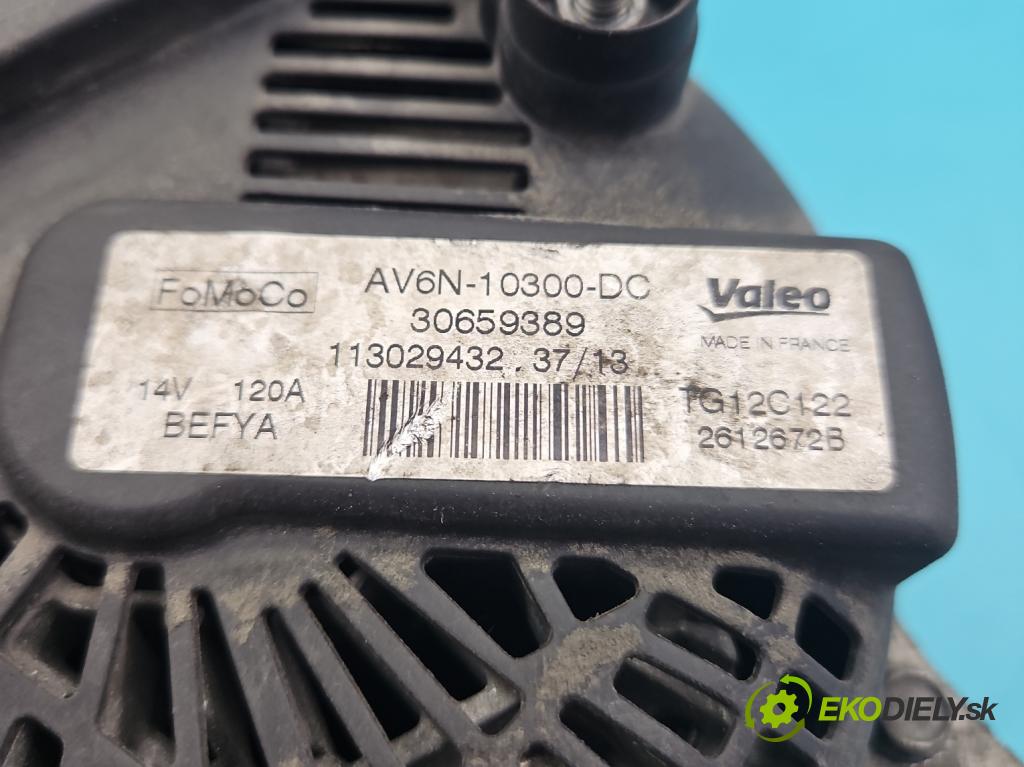 Ford Focus Mk3 2010-2018 1.6 tdci 95 HP manual 70 kW 1560 cm3 5- Alternator AV6N-10300-DC (Alternátor)