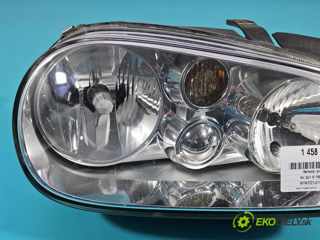 Vw Golf IV 1997-2003 1.6 16V 105 HP manual 77 kW 1598 cm3 5- Reflektor: pravý  (Svetlo predné pravé)