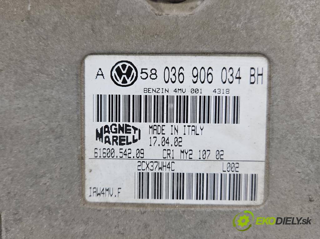 Vw Golf IV 1997-2003 1.6 16V 105 HP manual 77 kW 1598 cm3 5- riadiaca jednotka motora 036906034BH
