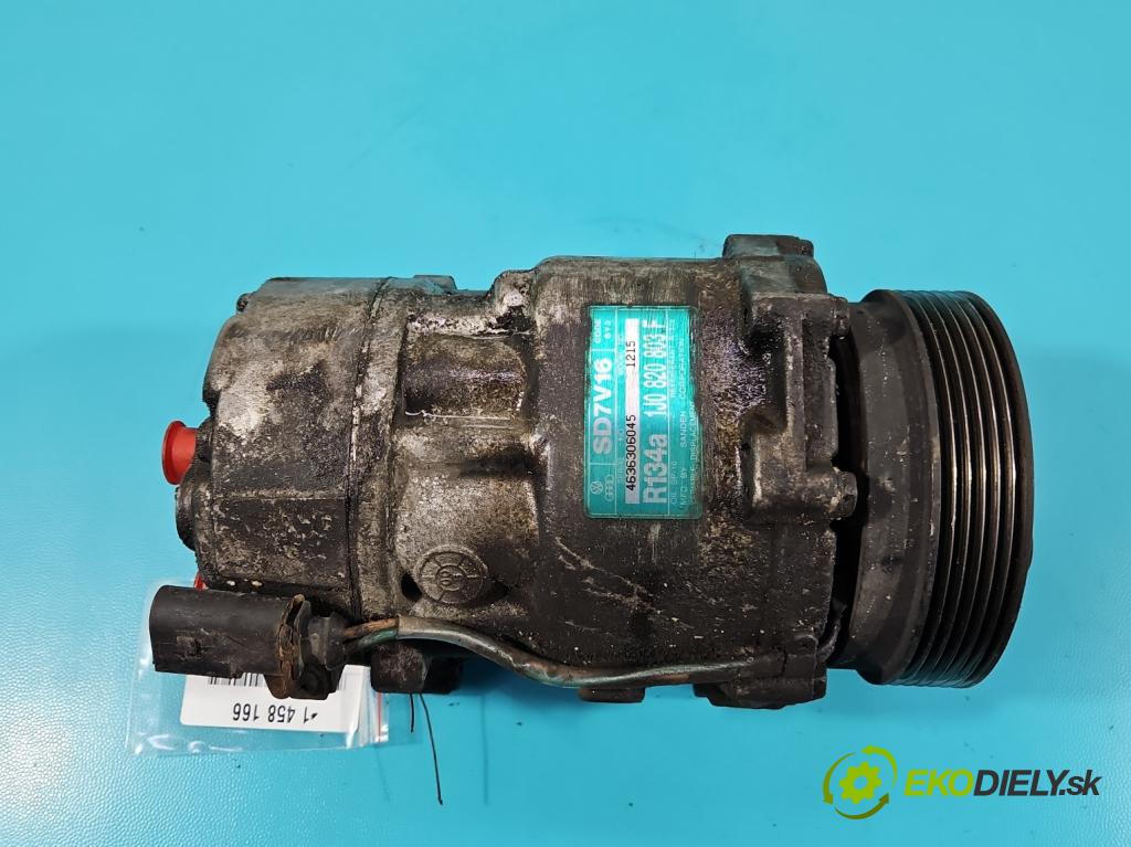 Vw Golf IV 1997-2003 1.6 16V 105 HP manual 77 kW 1598 cm3 5- Kompresor: klimatizácie 1J0820803F (Kompresor klimatizácie)