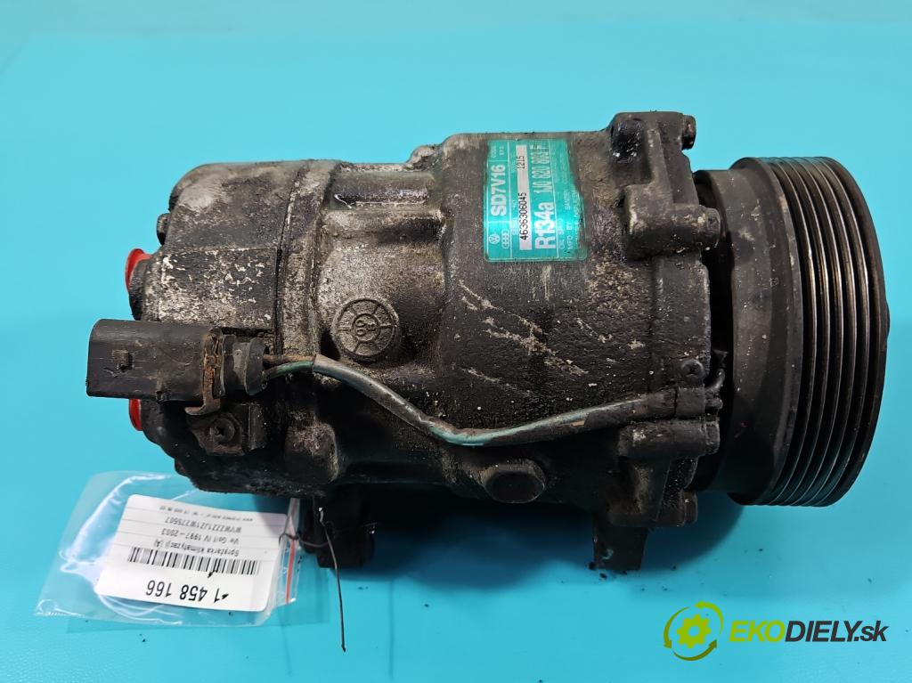 Vw Golf IV 1997-2003 1.6 16V 105 HP manual 77 kW 1598 cm3 5- Kompresor: klimatizácie 1J0820803F (Kompresor klimatizácie)