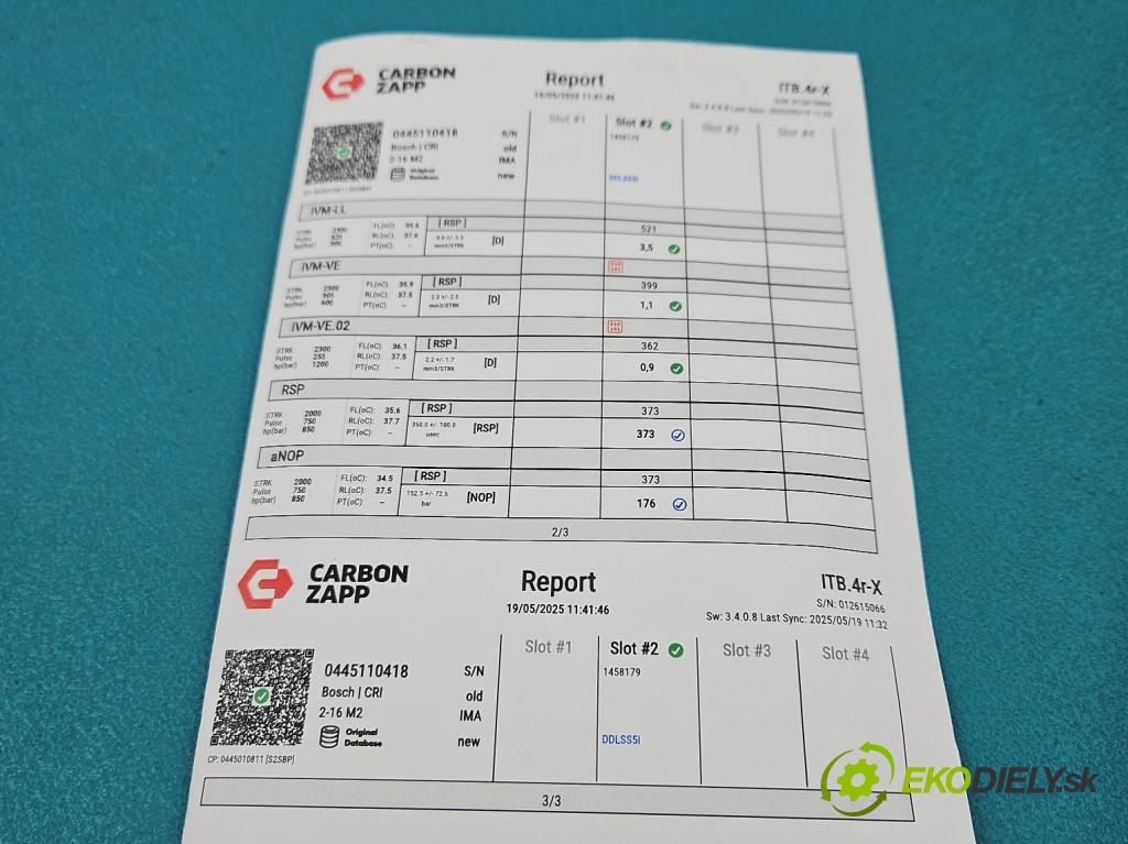 Fiat Ducato IV 2014- 2.3 jtd 177 HP manual 130 kW 2287 cm3 5- vstrek 0445110418 (Vstrekovač paliva)