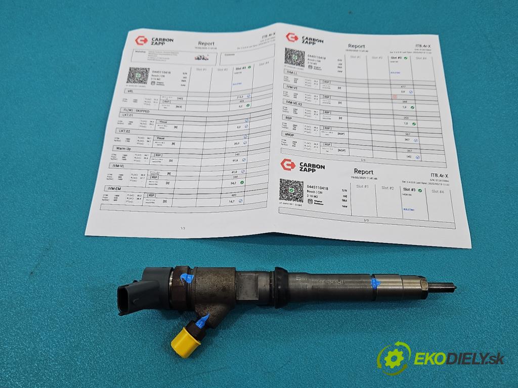 Fiat Ducato IV 2014- 2.3 jtd 177 HP manual 130 kW 2287 cm3 5- vstrek 0445110418 (Vstrekovač paliva)