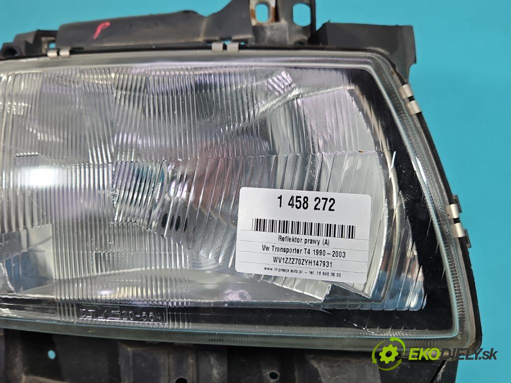 Vw Transporter T4 1990-2003 2.5 tdi 102 HP manual 75 kW 2461 cm3 5- Reflektor: pravý  (Svetlo predné pravé)