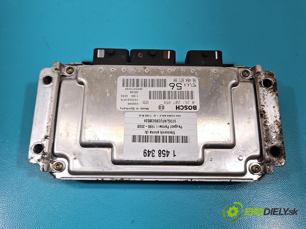 Peugeot Partner I 1996-2008 1.6 16V 109 HP manual 80 kW 1587 cm3 5- riadiaca jednotka motora 0261207859