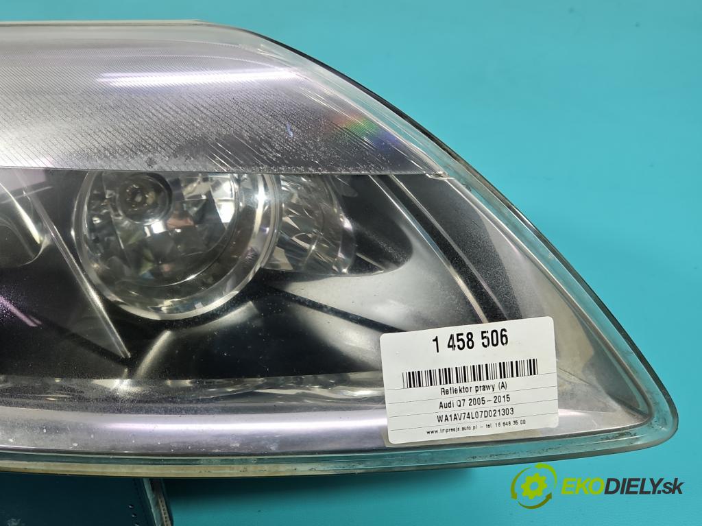 Audi Q7 2005-2015 4.2 V8 FSI automatic 257 kW 4163 cm3 5- Reflektor: pravý  (Svetlo predné pravé)