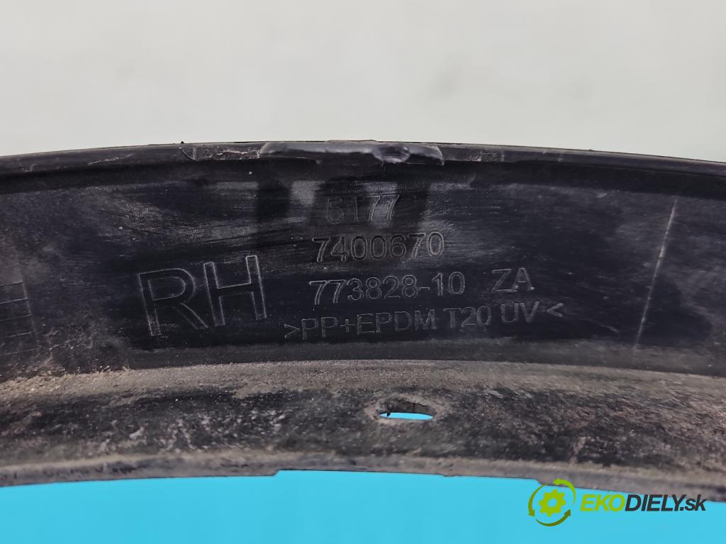 Bmw X3 G01 2017-2024 2.0d 190 HP automatic 140 kW 1995 cm3 5- lišta blatník zadné pravé 7400670 (Lišta)