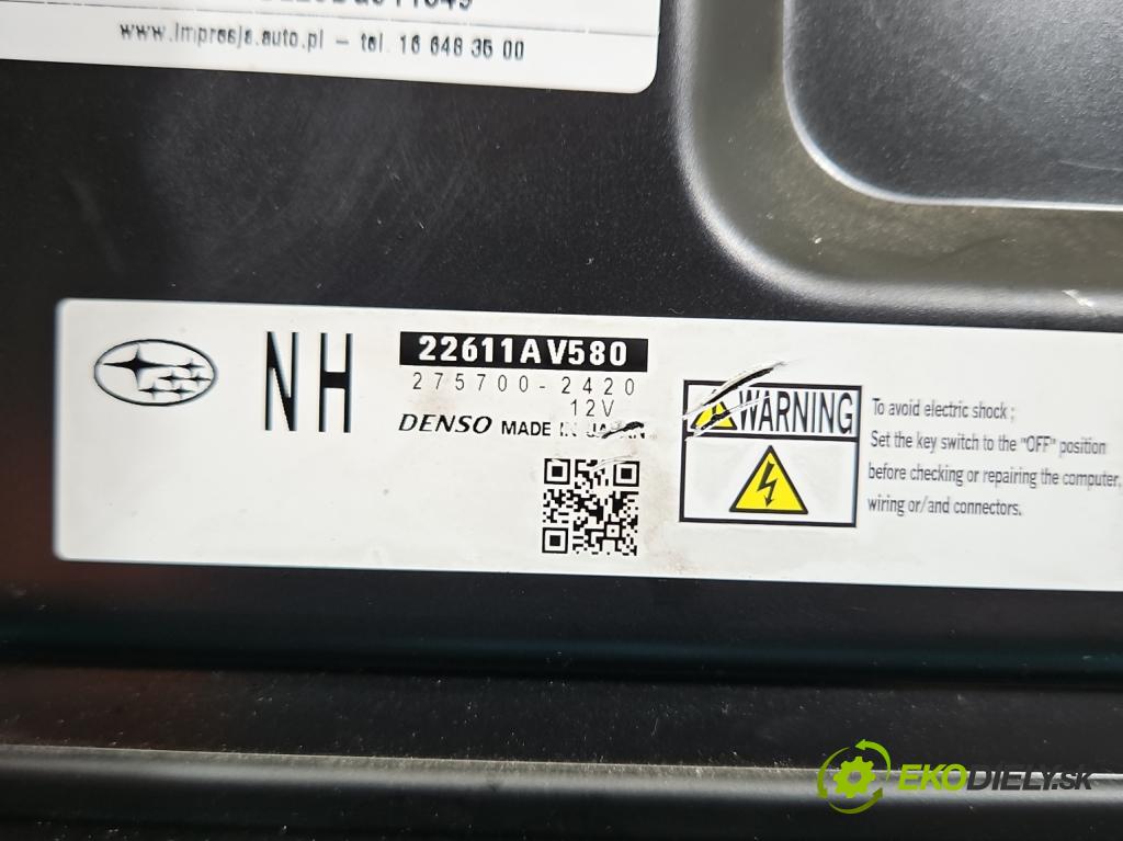 Subaru Forester IV SJ 2012-2018 2.0 BOXER 147 HP manual 108 kW 1999 cm3 5- riadiaca jednotka motora 275700-2420