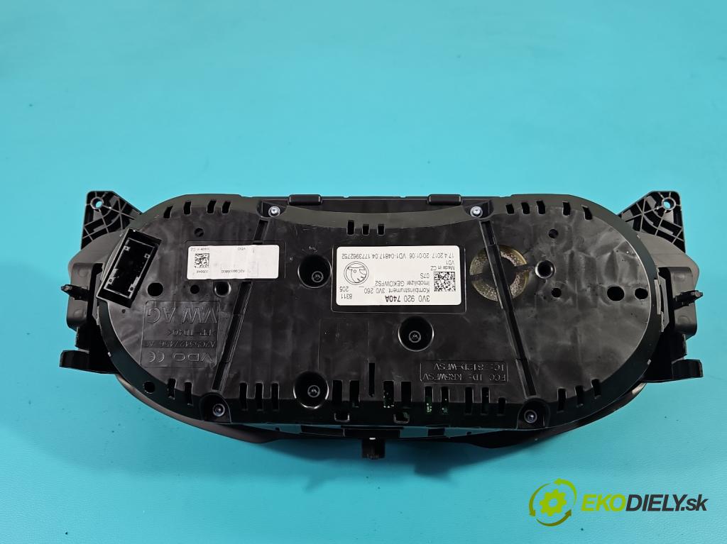 Skoda Superb III 2015-2024 1.4 TSI 150 HP manual 110 kW 1395 cm3 5- prístrojovka/ budíky 3V0920740A (Prístrojová doska)