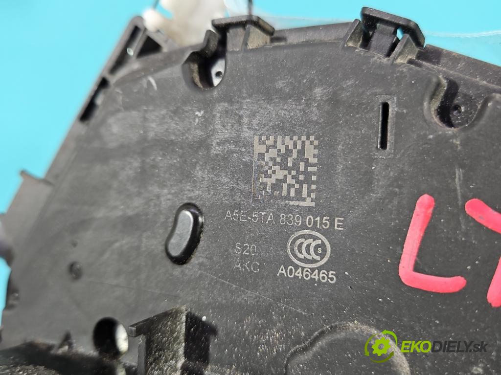 Skoda Superb III 2015-2024 1.4 TSI 150 HP manual 110 kW 1395 cm3 5- zámok zadné ľavý 5TA839015E