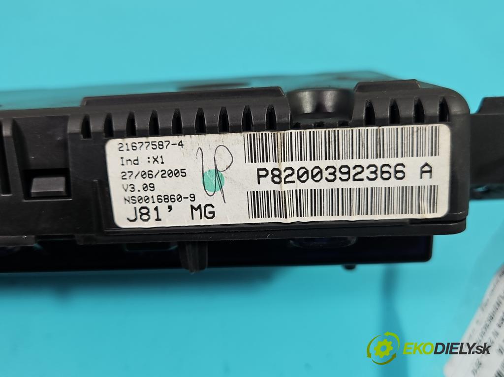 Renault Espace IV 2003-2014 2.2 dci 150 HP manual 110 kW 2188 cm3 5- prístrojovka/ budíky 8200392366 (Prístrojová doska)