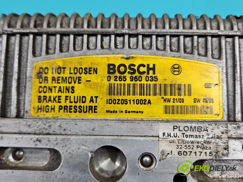 Mercedes E W211 2002-2009 2,2.0 cdi 150 HP manual 110 kW 2148 cm3 4- čerpadlo abs 0265960035 (Pumpa ABS)