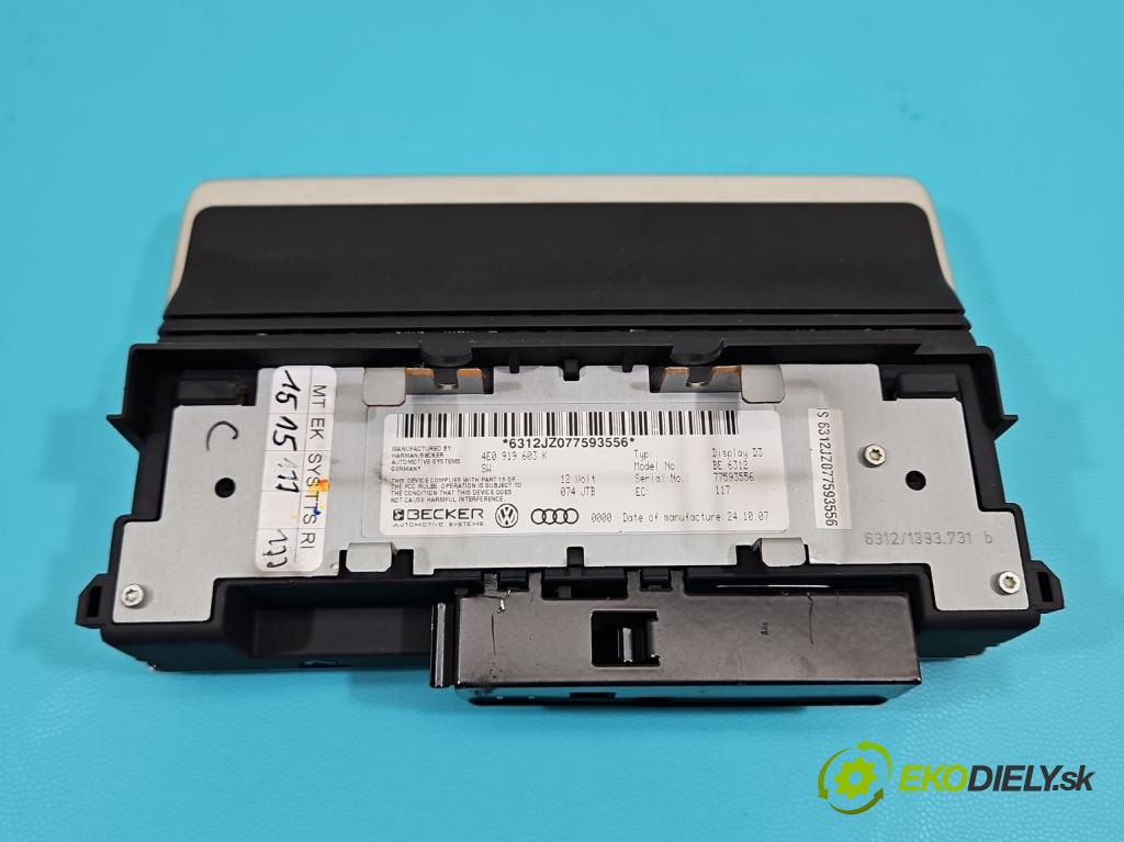 Audi A8 D3 2002-2009 3.0 tdi 211KM automatic 155 kW 2967 cm3 4- Zobrazit: 4E0919603K (Prístrojová doska)