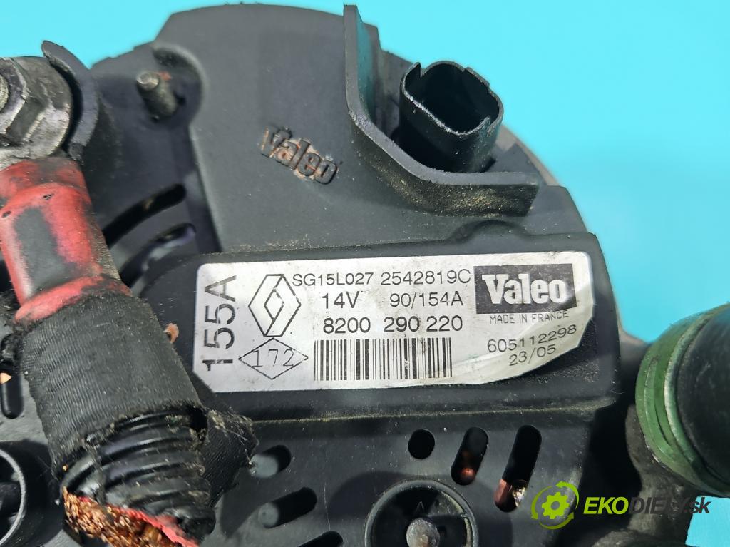 Renault Espace IV 2003-2014 2.2 dci 150 HP manual 110 kW 2188 cm3 5- Alternator 8200290220 (Alternátor)