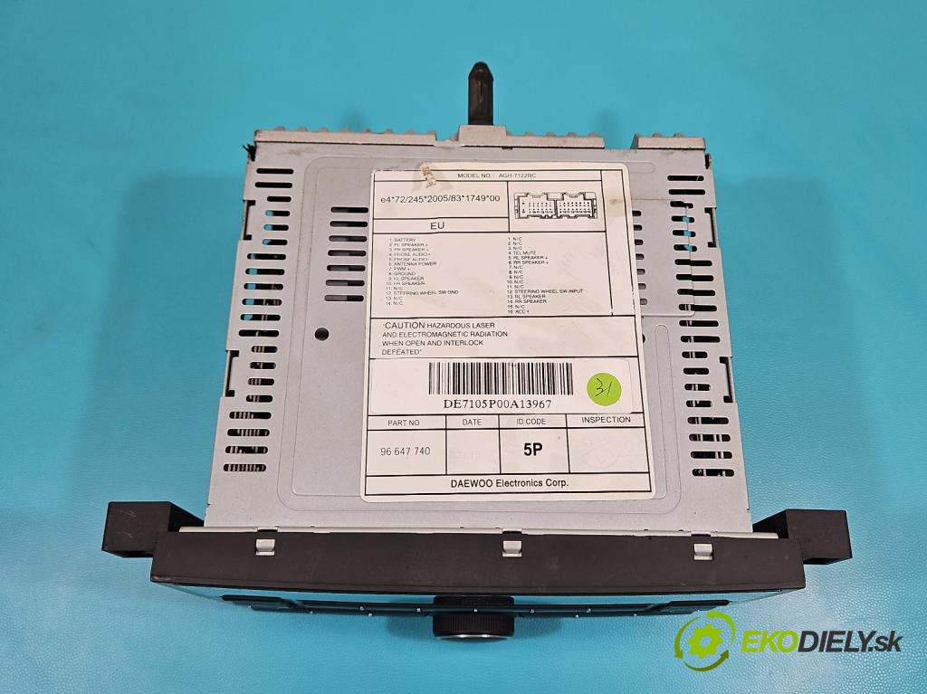 Chevrolet Captiva 2.0 VCDI 150 HP automatic 110 kW 1991 cm3 5- Radio originál 96647740