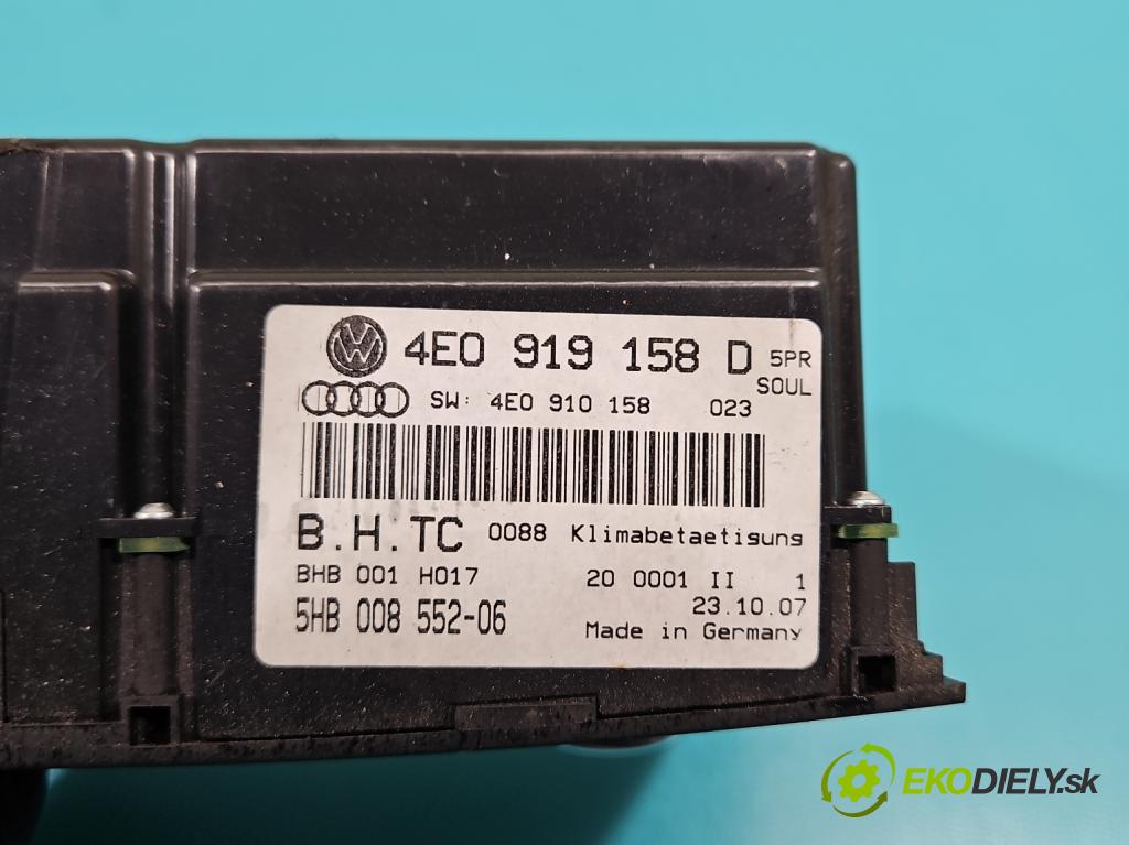 Audi A8 D3 2002-2009 3.0 tdi 211KM automatic 155 kW 2967 cm3 4- panel kúrenia 4E0919158D