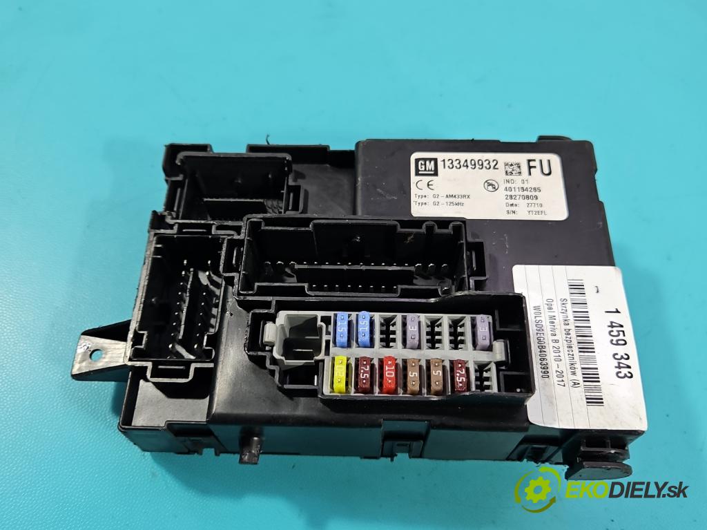 Opel Meriva B 2010-2017 1.7 cdti 110 HP manual 81 kW 1686 cm3 5- skrinka poistka 13349932 (Poistková skrinka)