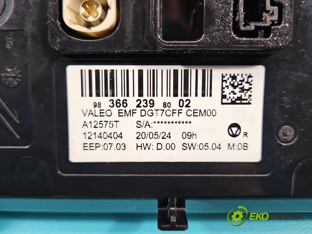 Opel Mokka B 2020 - 1.2 T 131 HP automatic 96 kW 1199 cm3 5- Zobrazit: 9836623980 (Prístrojová doska)