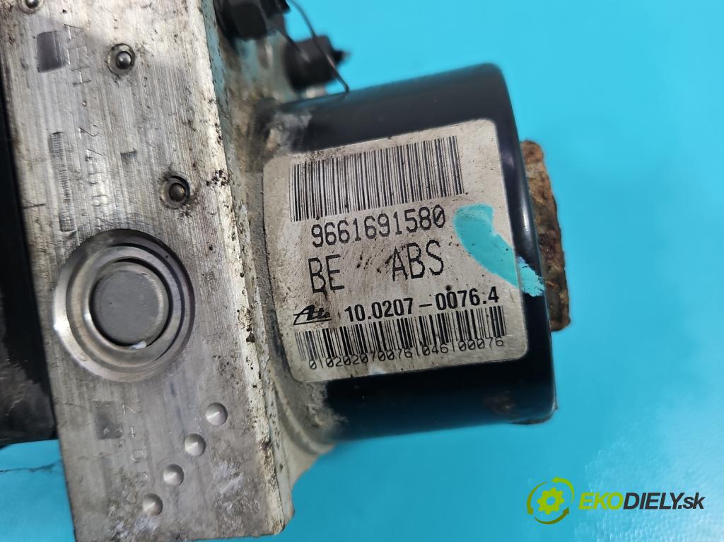 Peugeot 207 1.4 16V 88 HP manual 65 kW 1360 cm3 3- čerpadlo abs 9661691580 (Pumpa ABS)