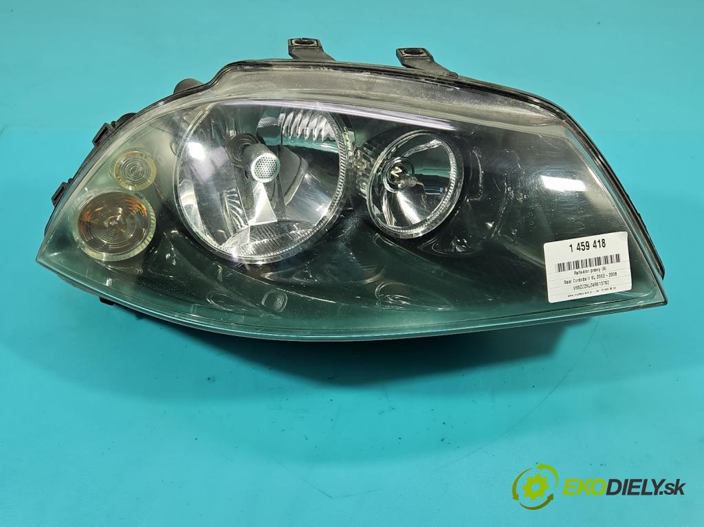 Seat Cordoba II 6L 2002-2008 1.4 16V 101 HP manual 74 kW 1390 cm3 4- Reflektor: pravý  (Svetlo predné pravé)