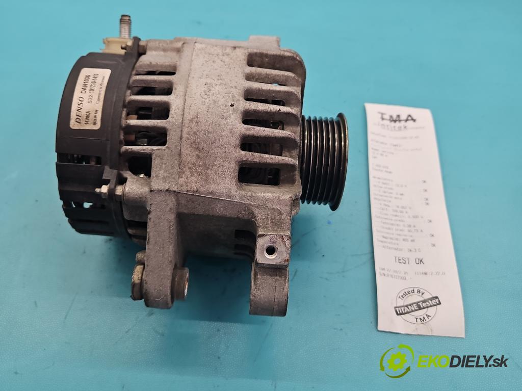 Toyota Aygo 2005-2014 1.0 VVti: 68 HP manual 50 kW 998 cm3 3- Alternator 101210-1410 (Alternátor)