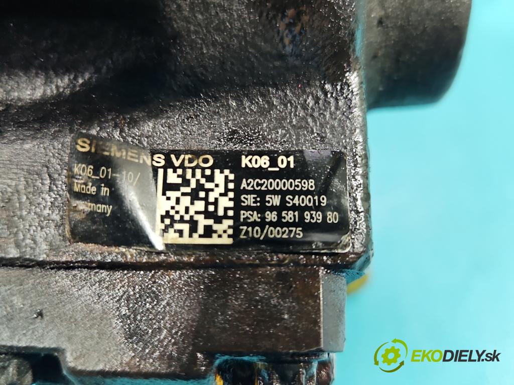 Peugeot 407 2.0 hdi 136 HP manual 100 kW 1997 cm3 5- čerpadlo vstrekovacia 9658193980 (Vstrekovacie čerpadlo)