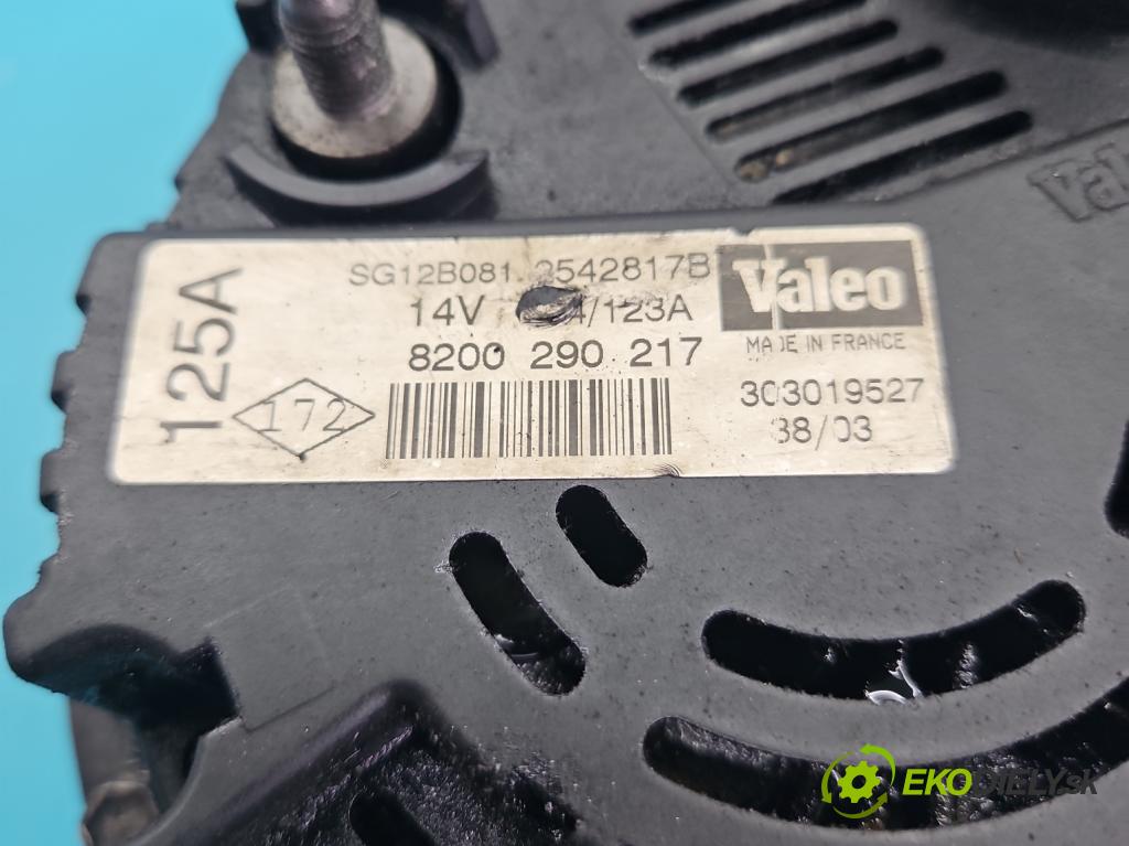Renault Scenic II 2003-2009 1.9 dci 120 HP manual 88 kW 1870 cm3 5- Alternator 8200290217 (Alternátor)