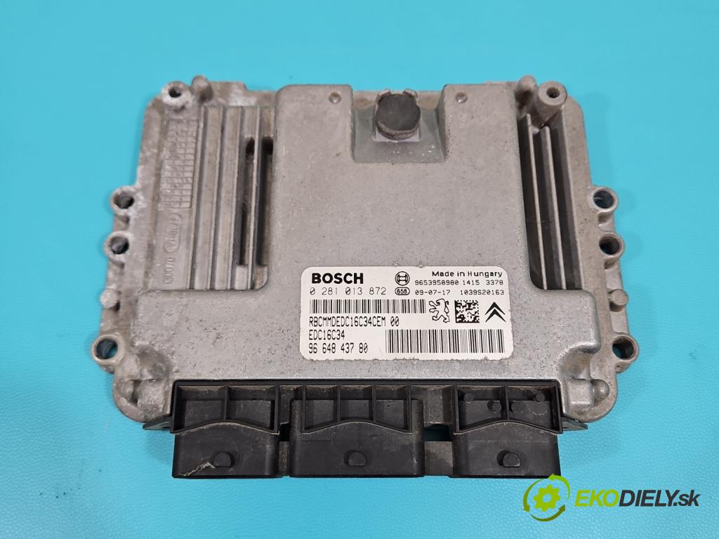 Peugeot Partner II 2008-2018 1.6 hdi 90 HP manual 66,2 kW 1560 cm3 5- riadiaca jednotka motora 0281013872