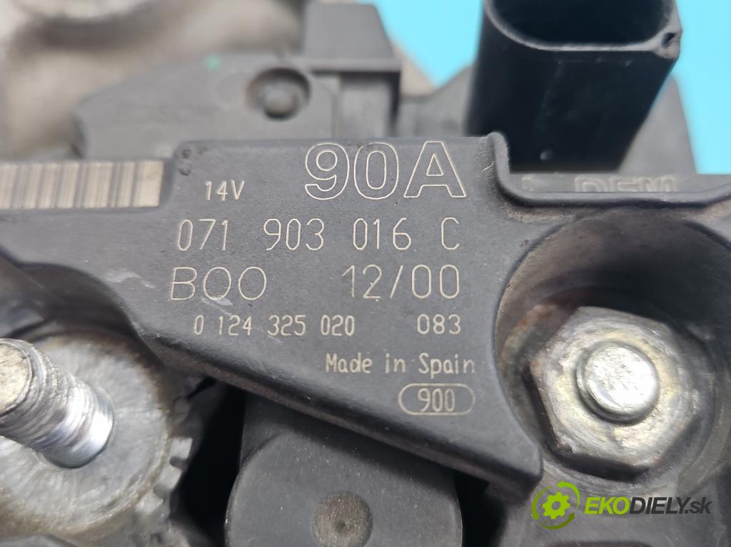 Vw Passat B5 1995-2005 2.3 VR5 150 HP manual 110 kW 2324 cm3 4- Alternator 071903016C (Alternátor)