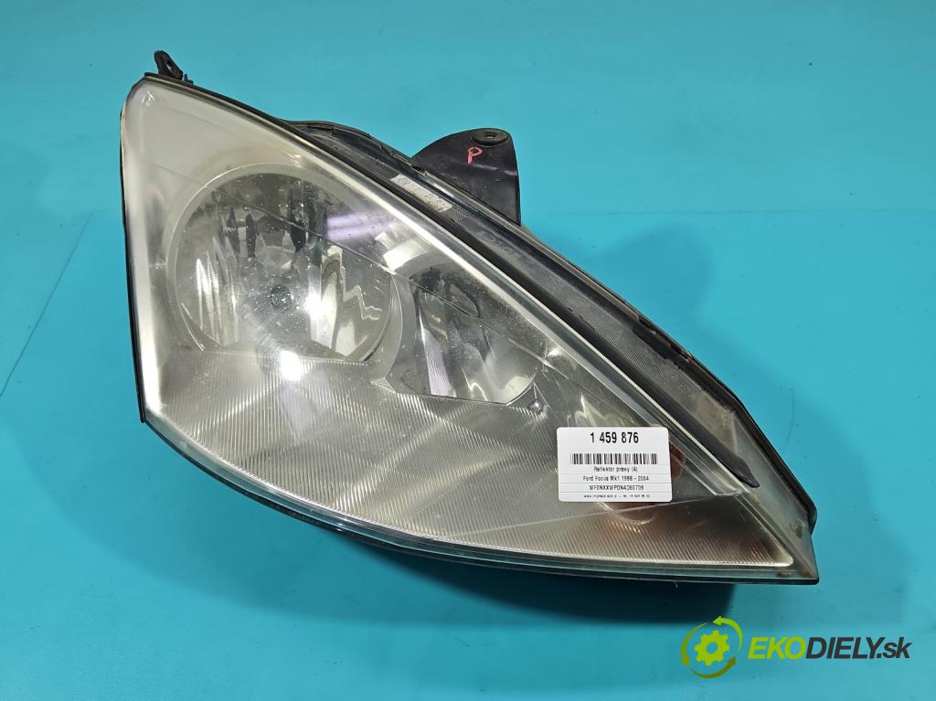 Ford Focus Mk1 1998-2004 1.6 16V 101 HP manual 74 kW 1596 cm3 5- Reflektor: pravý 2M51-13W029-BF (Svetlo predné pravé)