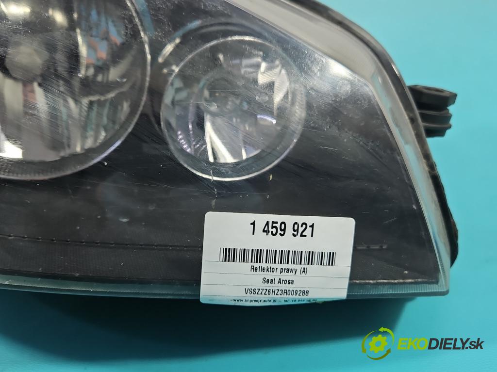 Seat Arosa 1.0 mpi 50KM manual 37 kW 999 cm3 3- Reflektor: pravý  (Svetlo predné pravé)