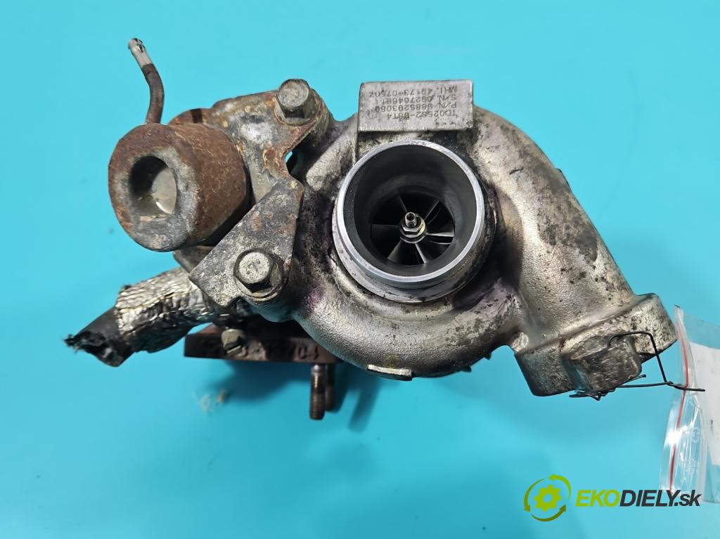 Peugeot Partner II 2008-2018 1.6 hdi 90 HP manual 66,2 kW 1560 cm3 5- turbodúchadlo, turbo 49173-07507 (Turbodúchadlo (kompletné))