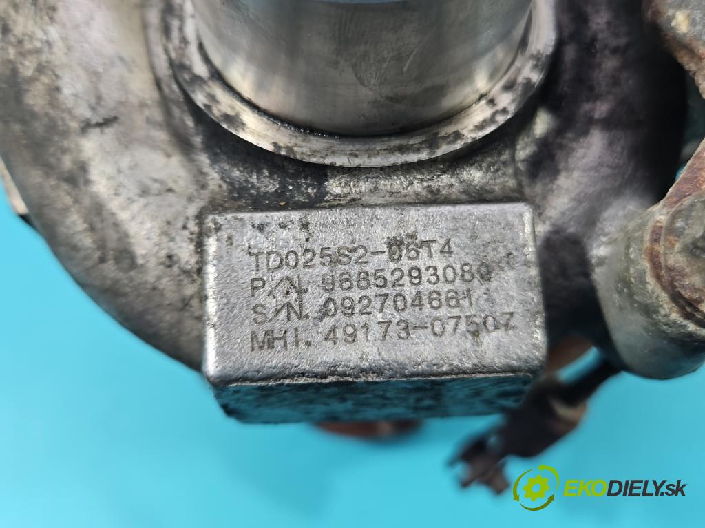 Peugeot Partner II 2008-2018 1.6 hdi 90 HP manual 66,2 kW 1560 cm3 5- turbodúchadlo, turbo 49173-07507 (Turbodúchadlo (kompletné))