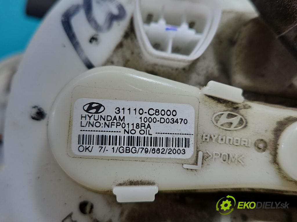 Hyundai i20 II 2014 -2020 1.2 16V 84KM manual 61,8 kW 1248 cm3 5- čerpadlo paliva 31110-C8000