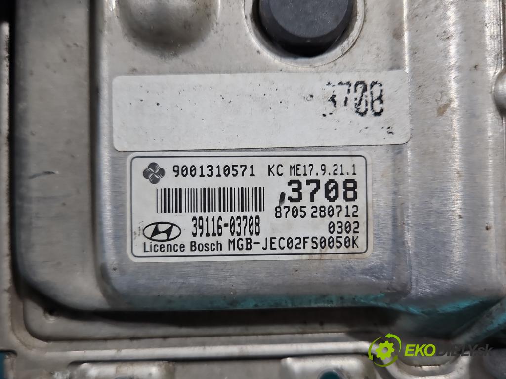 Hyundai i20 II 2014 -2020 1.2 16V 84KM manual 61,8 kW 1248 cm3 5- riadiaca jednotka motora 39116-03708