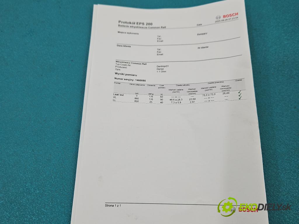 Toyota Corolla E12 2001-2009 2.0 D4D 110 HP manual 81 kW 1975 cm3 4- vstrek 23670-27020 (Vstrekovač paliva)