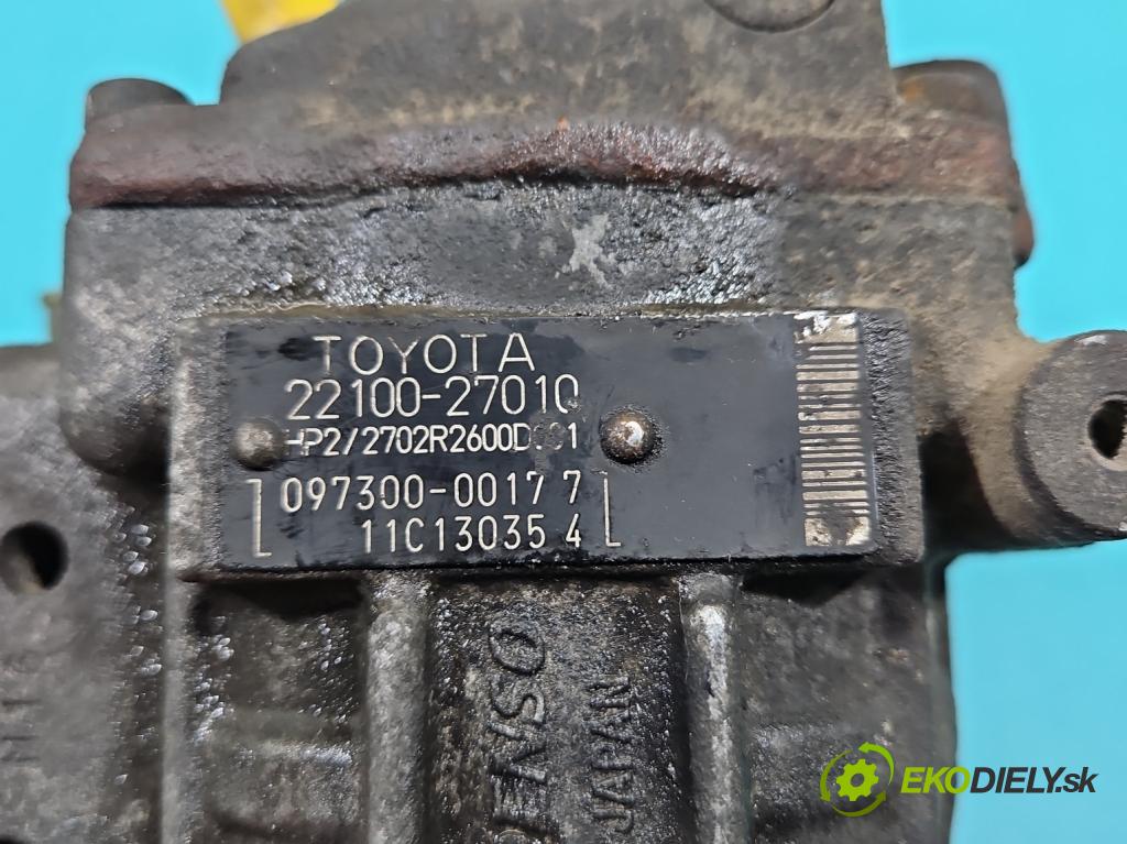 Toyota Corolla E12 2001-2009 2.0 D4D 110 HP manual 81 kW 1975 cm3 4- čerpadlo vstrekovacia 22100-27010 (Vstrekovacie čerpadlo)